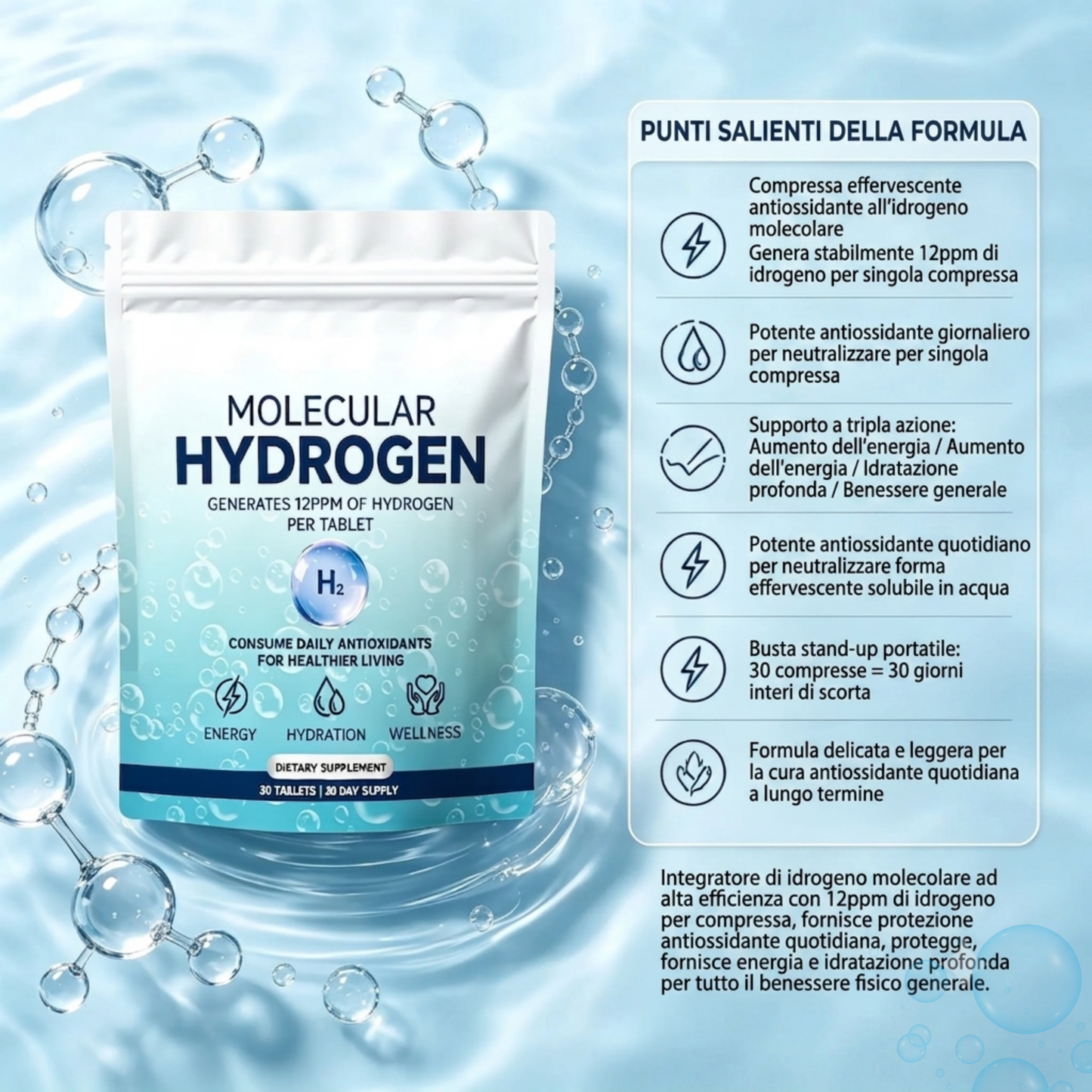 Idrogeno Molecolare™ | Energia, Anti-Age e Idratazione