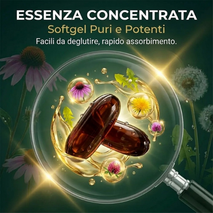Drenaggio Linfatico — Formula 21-in-1 con Echinacea, Tarassaco e Bardana