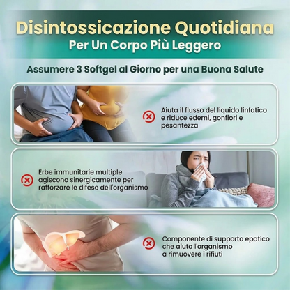 Drenaggio Linfatico — Formula 21-in-1 con Echinacea, Tarassaco e Bardana